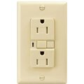 Cooper Wiring Eaton Wiring Devices GFCI Duplex Receptacle, 2 -Pole, 15 A, 125 V, Back, Side Wiring, NEMA: 5-15R TRSGF15V-BOX